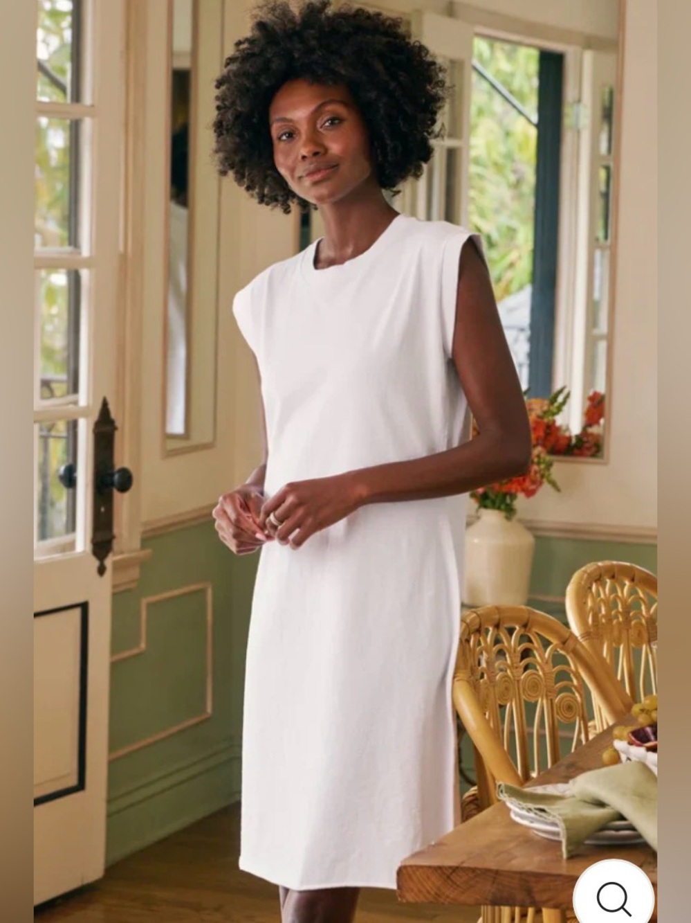 Frank & Eileen - Mini Cory-Muscle Tee Dress in White XS